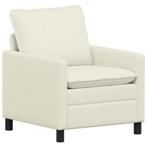 vidaXL Canapé Crème 76 x 81 x 87 5 cm Tissu