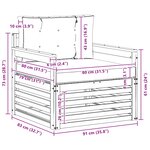vidaXL Canapé d’extérieur Bois d'acacia massif et polyester