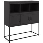 vidaXL Buffet noir 100 5x39x107 cm acier laminé à froid