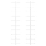 vidaXL Casier à vin mural pour 10 bouteilles 2 Pièces Blanc Métal