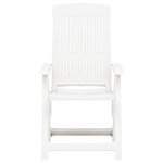 vidaXL Chaises inclinables de jardin lot de 2 Plastique Blanc