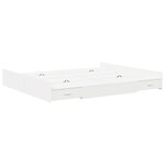 vidaXL Cadre de lit avec rangement avec tête de lit Blanc 180 x 200 cm