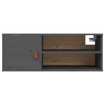vidaXL Armoire murale Gris 80x30x30 cm Bois de pin massif