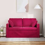 vidaXL Canapé Bordeaux 138 x 78 x 80 cm Velours