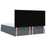 VidaXL Cadre de lit ottoman avec matelas gris foncé 180x200cm velours