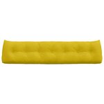 vidaXL Coussin de Dos Jaune 200 x 24 x 50 cm Velours