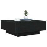 vidaXL Table basse Chêne noir 80 x 80 x 31 cm Bois d'ingénierie