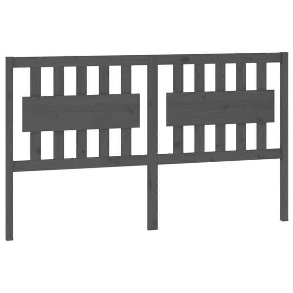 vidaXL Tête de lit Gris 165 5x4x100 cm Bois massif de pin