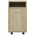 vidaXL Armoire latérale avec roues Chêne Sonoma Bois d'ingénierie