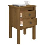 vidaXL Tables de chevet 2 Pièces Marron miel 40x35x61 5 cm Pin solide