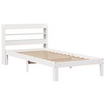 vidaXL Cadre de lit avec tête de lit sans matelas blanc 90x190 cm