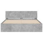 vidaXL Cadre de lit sans matelas gris béton 140x200 cm