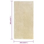 vidaXL Tapis shaggy à poils hauts Beige 100x200 cm 50 mm