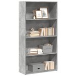 vidaXL Bibliothèque gris béton 80x30x152 cm bois d'ingénierie