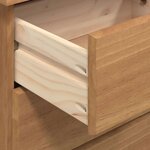 vidaXL Bureau ASKIM Marron 95 x 40 x 75 cm Bois massif en pin