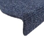 vidaXL Tapis d'escalier autocollants 30 pièces 65 x 21 x 4 cm Bleu Demi-rond Grand