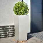 vidaXL Jardinières 2 Pièces 35x35x75 cm acier inoxydable