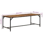 vidaXL Table à manger 200x100x75 cm bois de manguier massif brut