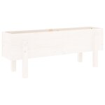 vidaXL Lit surélevé de jardin blanc 101x30x38 cm bois de pin massif