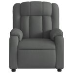 vidaXL Fauteuil inclinable électrique Gris foncé Tissu