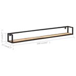 vidaXL Étagères murales 2 Pièces 160 cm Bois de manguier brut