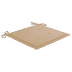 Vidaxl chaises à dîner 4 pièces avec coussins beige bois de teck solide
