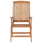 Vidaxl chaises de jardin 2 pièces avec coussins beige bois de teck massif