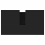 vidaXL Armoire de salle de bain noir 58x33x60 cm bois d'ingénierie