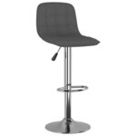 vidaXL Tabourets de bar lot de 2 gris foncé tissu