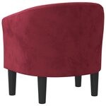 vidaXL Fauteuil rouge bordeaux velours