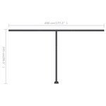 vidaXL Auvent manuel rétractable sur pied 400x300 cm Crème