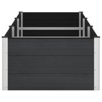 vidaXL Jardinière surélevée Noir 300 x 100 x 54 cm WPC et Aluminium