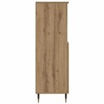 vidaXL Buffet haut chêne artisanal 60x36x110 cm bois d'ingénierie