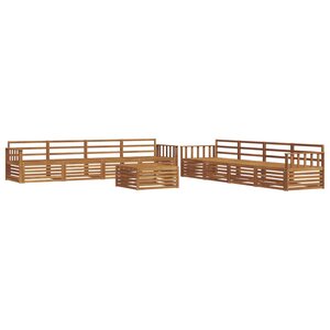 vidaXL Ensemble de canapés d'extérieur 9 pc Naturel