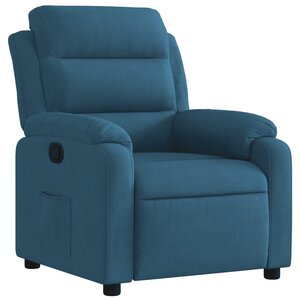 vidaXL Fauteuil inclinable bleu velours
