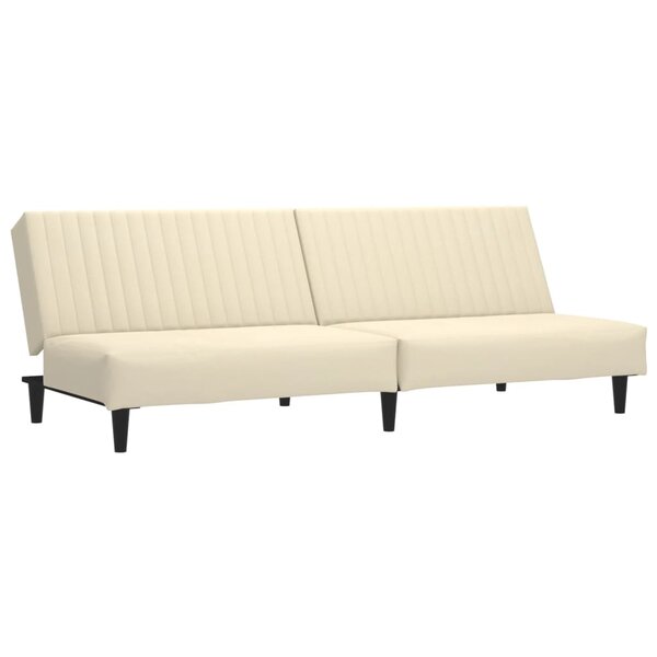 vidaXL Canapé-lit à 2 places crème velours