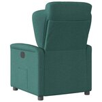 vidaXL Fauteuil inclinable électrique Vert foncé Tissu