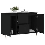 vidaXL Buffet noir 101 5x35x70 cm bois d’ingénierie