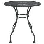 vidaXL Ensemble à manger de jardin 5 Pièces Maille Métal Anthracite