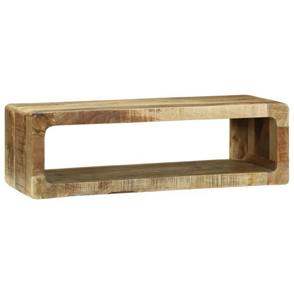 vidaXL Meuble TV 80x30x25 cm Bois massif Bois de manguier rugueux