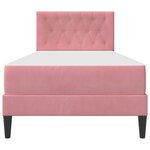 vidaXL Cadre de lit avec matelas Rose 100 x 200 cm Velours