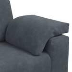 vidaXL Canapé causeuse gris foncé 140 cm velours