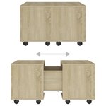 vidaXL Table basse chêne sonoma 60x60x38 cm bois d'ingénierie