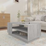 vidaXL Table basse sonoma gris 102x55x43 cm bois d'ingénierie