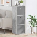 vidaXL Buffet avec tiroir Gris béton 35 x 32 x 99 5 cm