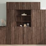 vidaXL Buffet haut chêne marron 80x42 5x185 cm bois d'ingénierie