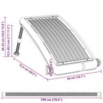 vidaXL Panneau de chauffage solaire de piscine incurvé 72 5x46 cm