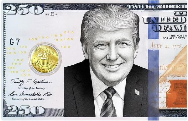 Pièce de monnaie en Or 12 Dollars g 0.031 (1/1000 oz) Millésime 2026 TRUMP