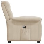 vidaXL Fauteuil inclinable électrique Crème Tissu microfibre