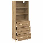 vidaXL Haut Armoire avec tiroir Chêne artisanal 69 5 x 32 5 x 180 cm